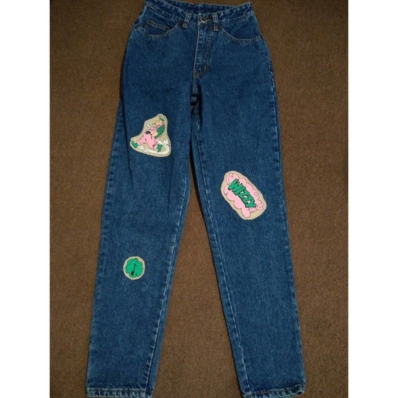 Y2K 90s Small Vintage high waist Pepe BETTY Tapered Mom Jeans SZ 5 / 6 dark wash - Picture 1 of 12